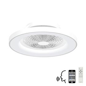 M7123  Tibet 70W LED Dimmable Ceiling Light & Fan; Remote / APP / Voice Controlled White